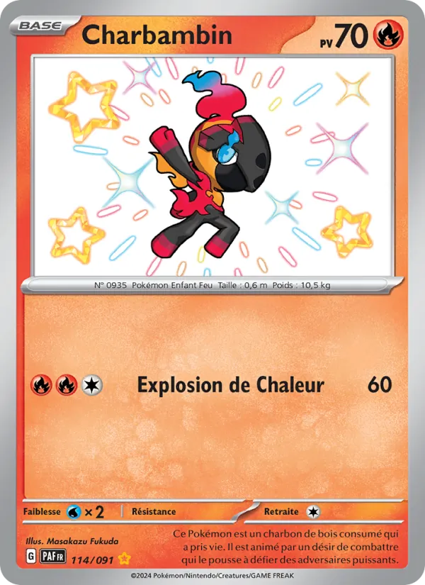 Carte Pokémon Charbambin de l'extension Destinées de Paldea