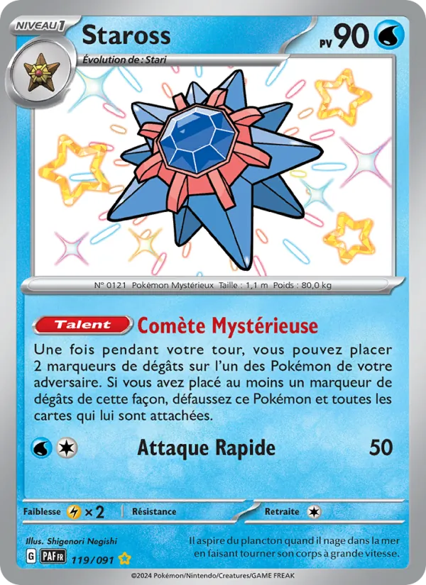 Carte Pokémon Staross de l'extension Destinées de Paldea