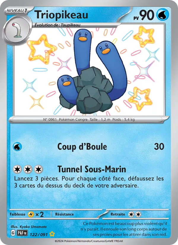 Carte Pokémon Triopikeau de l'extension Destinées de Paldea