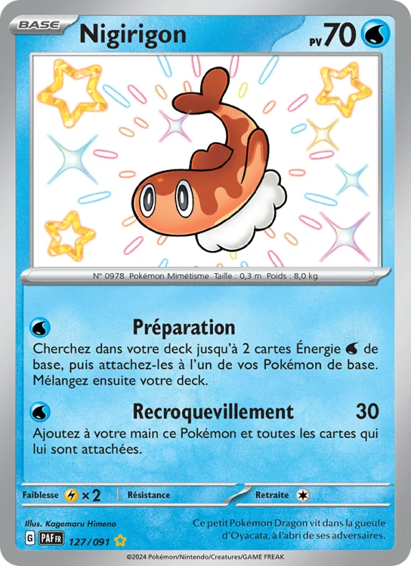 Carte Pokémon Nigirigon de l'extension Destinées de Paldea