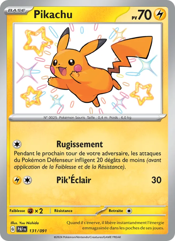 Carte Pokémon Pikachu de l'extension Destinées de Paldea