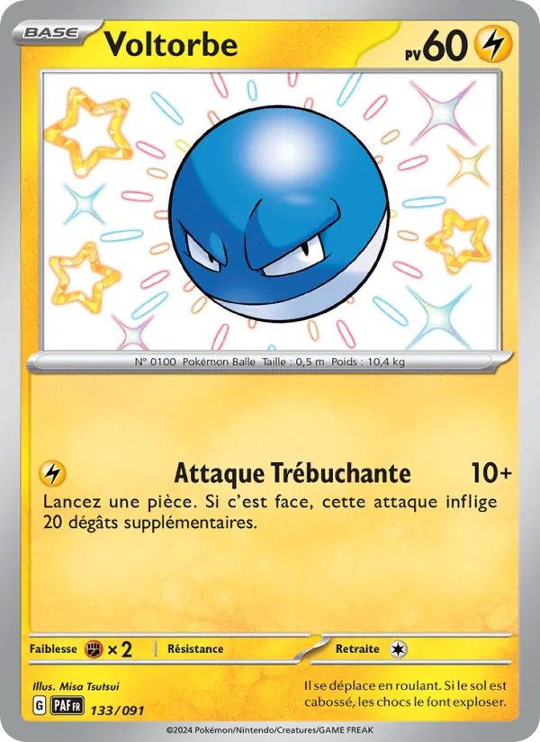 Carte Pokémon Voltorbe de l'extension Destinées de Paldea