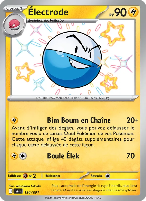 Carte Pokémon Électrode de l'extension Destinées de Paldea