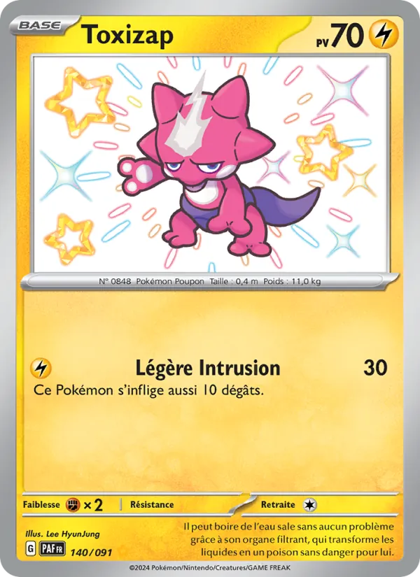 Carte Pokémon Toxizap de l'extension Destinées de Paldea