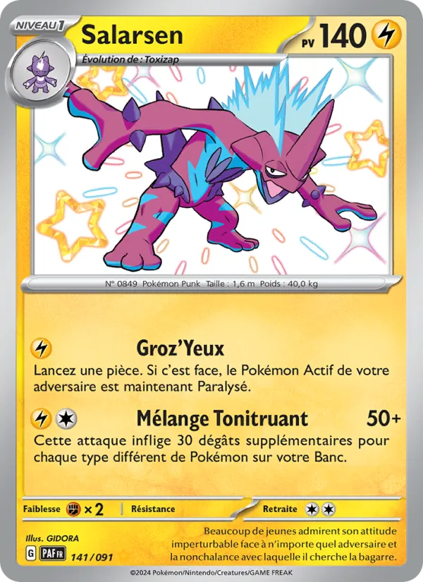 Carte Pokémon Salarsen de l'extension Destinées de Paldea