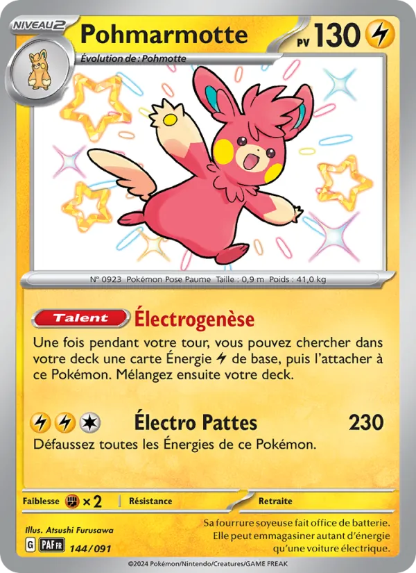 Carte Pokémon Pohmarmotte de l'extension Destinées de Paldea