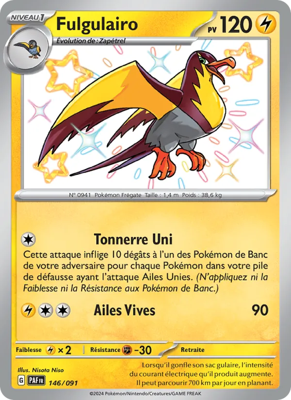 Carte Pokémon Fulgulairo de l'extension Destinées de Paldea