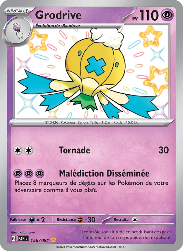 Carte Pokémon Grodrive de l'extension Destinées de Paldea