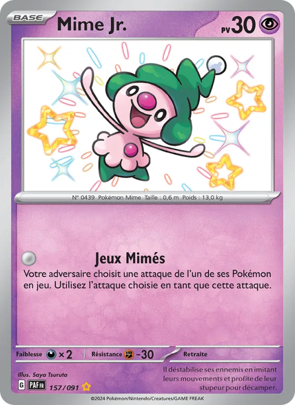 Carte Pokémon Mime Jr. de l'extension Destinées de Paldea