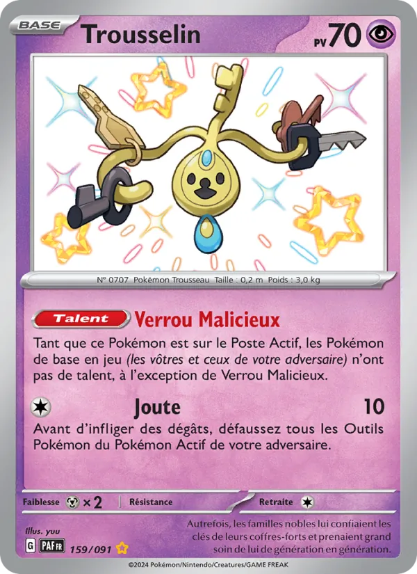 Carte Pokémon Trousselin de l'extension Destinées de Paldea