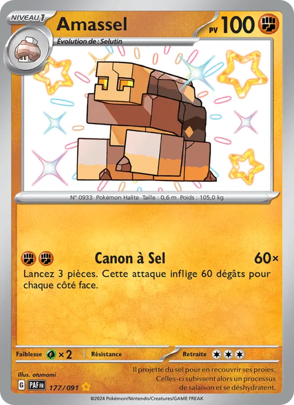 Carte Pokémon Amassel de l'extension Destinées de Paldea
