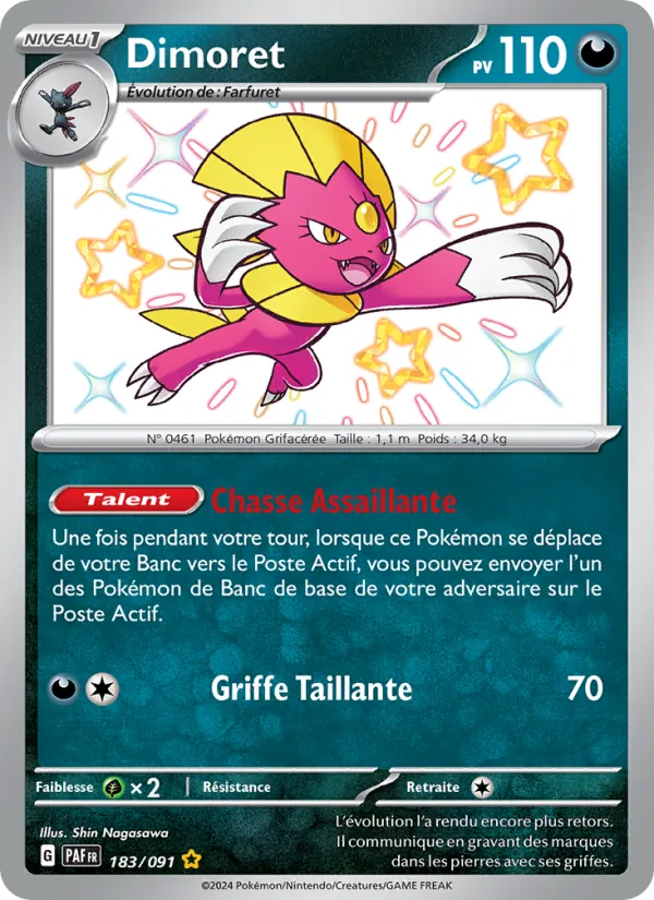 Carte Pokémon Dimoret de l'extension Destinées de Paldea