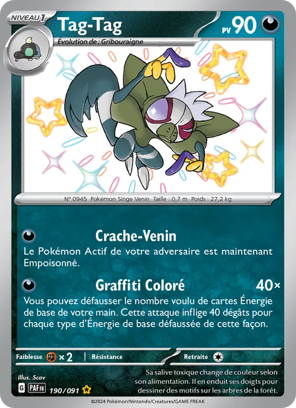Carte Pokémon Tag-Tag de l'extension Destinées de Paldea