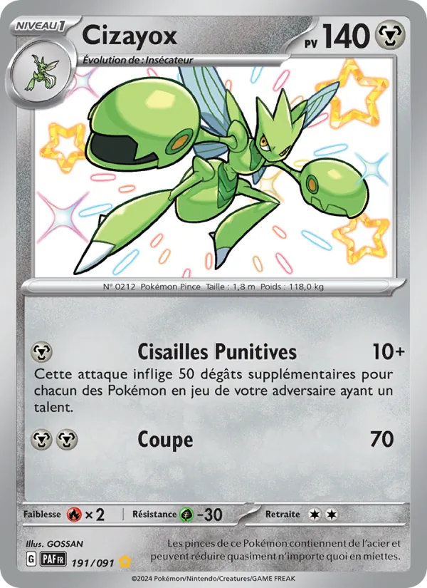 Carte Pokémon Cizayox de l'extension Destinées de Paldea