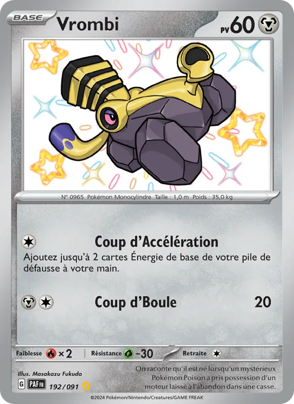 Carte Pokémon Vrombi de l'extension Destinées de Paldea