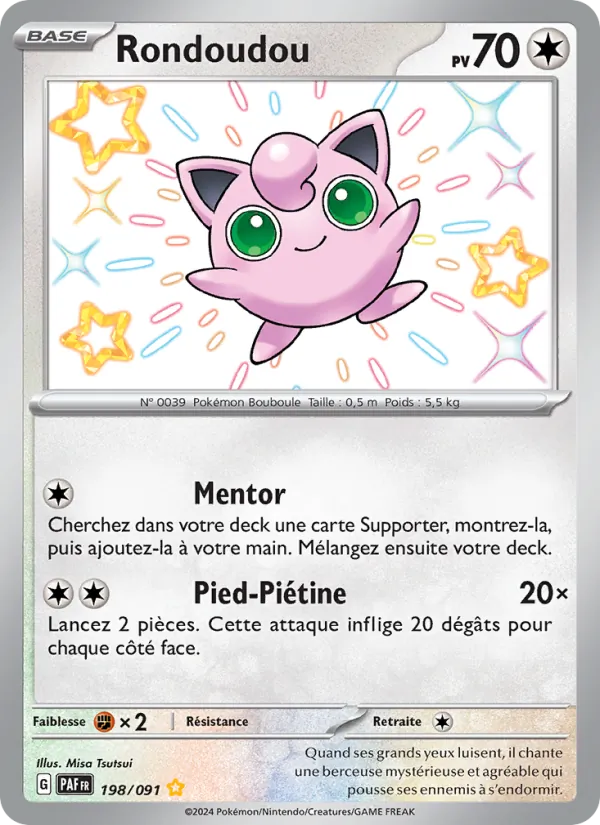 Carte Pokémon Rondoudou de l'extension Destinées de Paldea