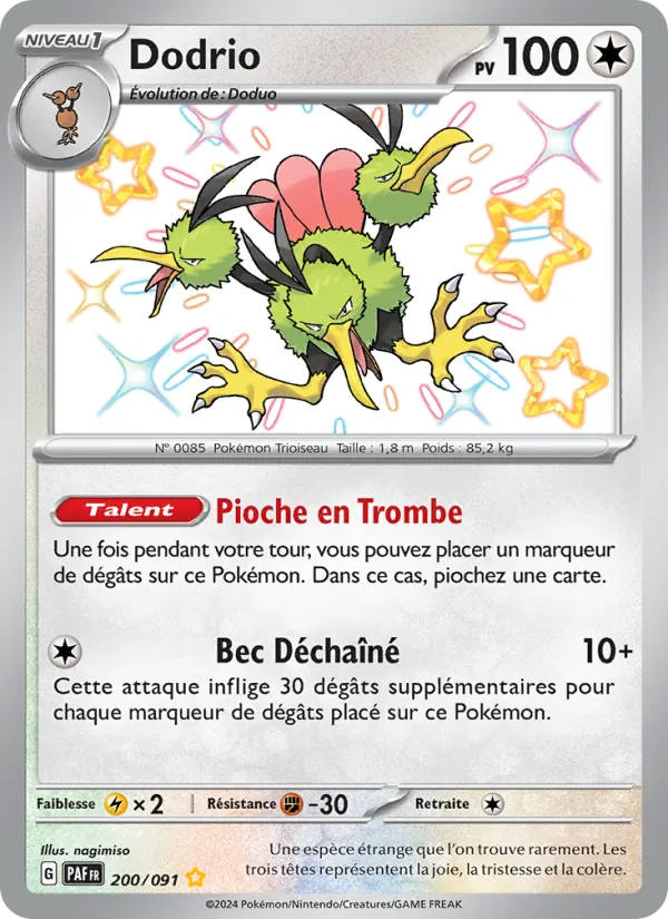Carte Pokémon Dodrio de l'extension Destinées de Paldea