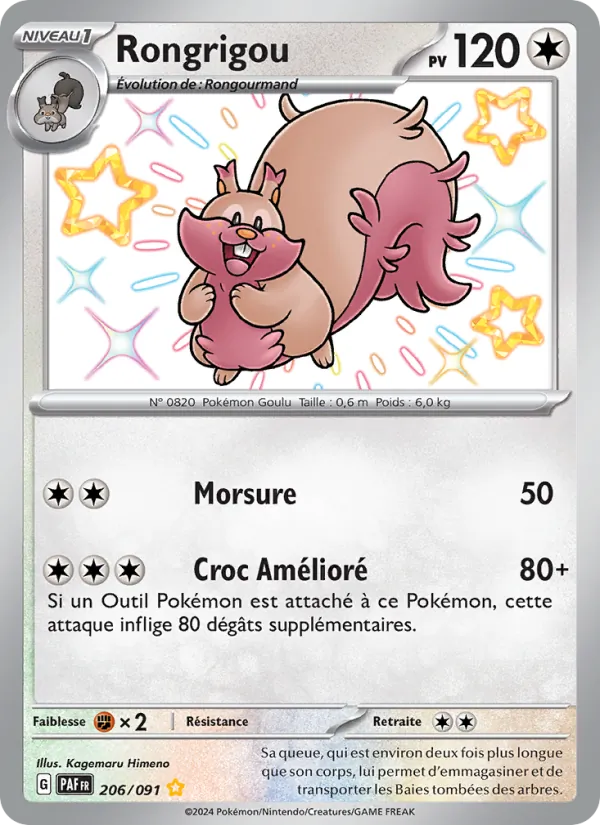 Carte Pokémon Rongrigou de l'extension Destinées de Paldea