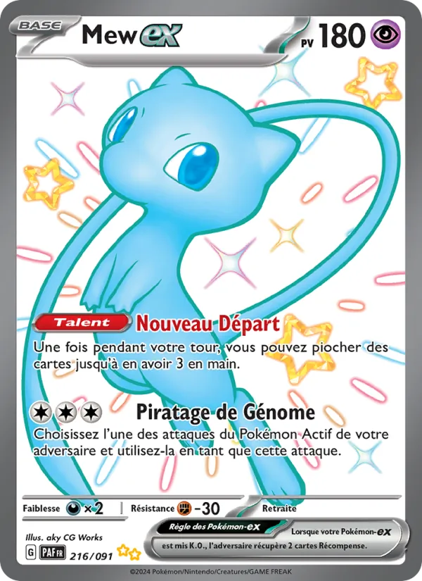 Carte Pokémon Mew-ex de l'extension Destinées de Paldea