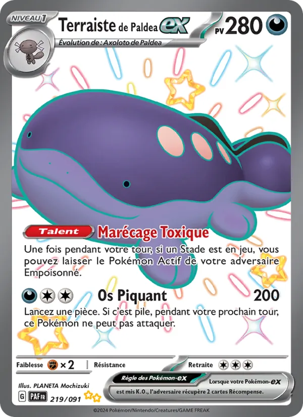 Carte Pokémon Terraiste de Paldea-ex de l'extension Destinées de Paldea