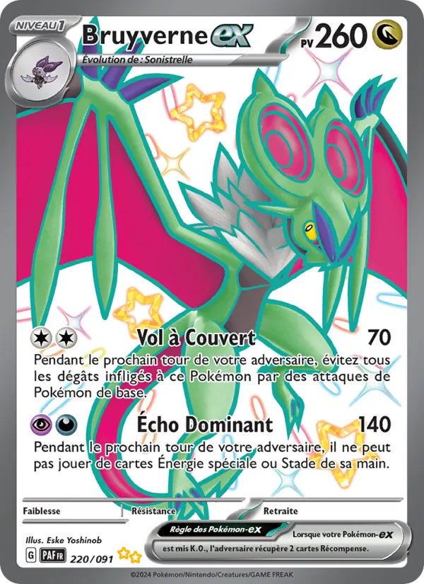 Carte Pokémon Bruyverne-ex de l'extension Destinées de Paldea