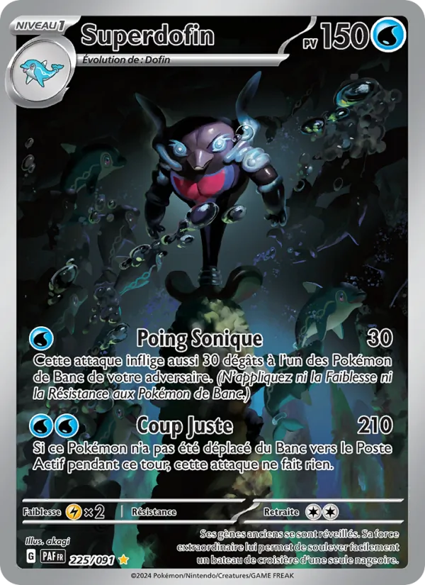 Carte Pokémon Superdofin de l'extension Destinées de Paldea