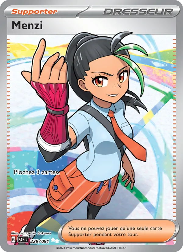 Carte Pokémon Menzi de l'extension Destinées de Paldea