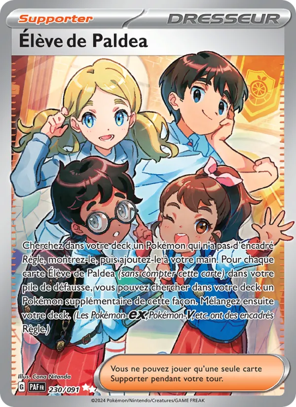 Carte Pokémon Élève de Paldea de l'extension Destinées de Paldea