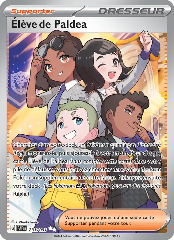 Carte Pokémon Élève de Paldea de l'extension Destinées de Paldea