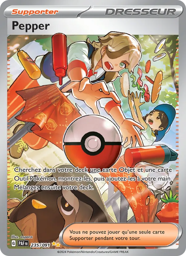 Carte Pokémon Pepper de l'extension Destinées de Paldea