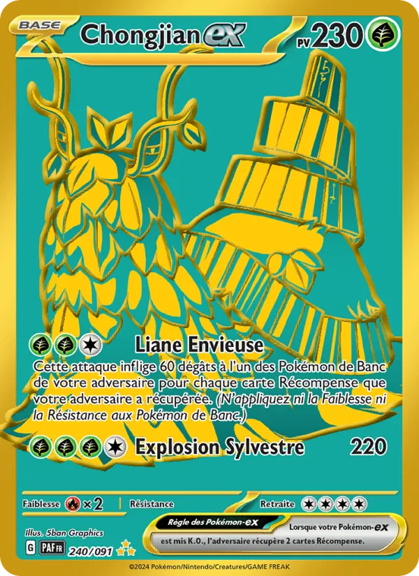 Carte Pokémon Chongjian-ex de l'extension Destinées de Paldea