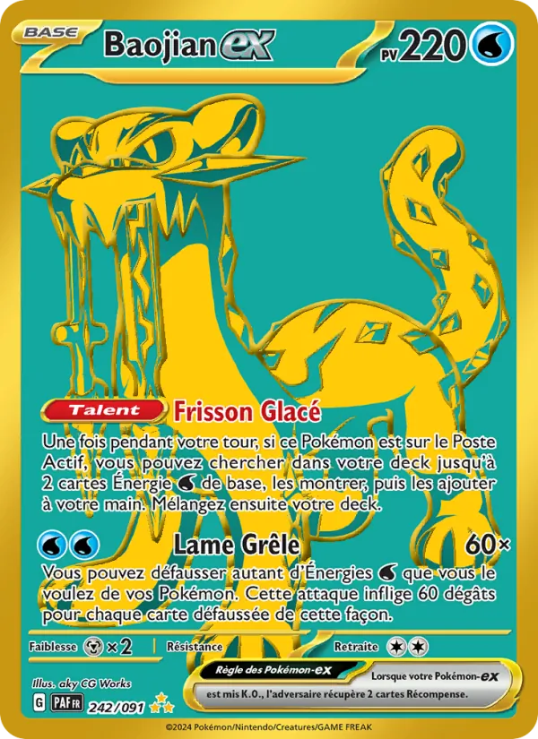 Carte Pokémon Baojian-ex de l'extension Destinées de Paldea
