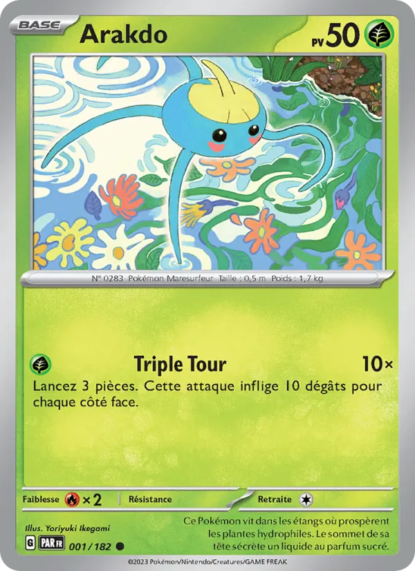 Carte Pokémon Arakdo de l'extension Faille Paradoxe