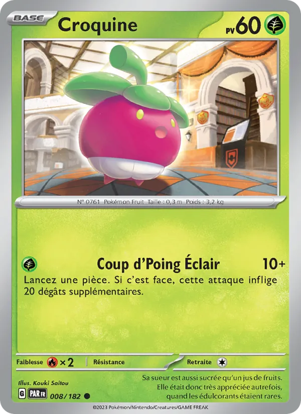 Carte Pokémon Croquine de l'extension Faille Paradoxe