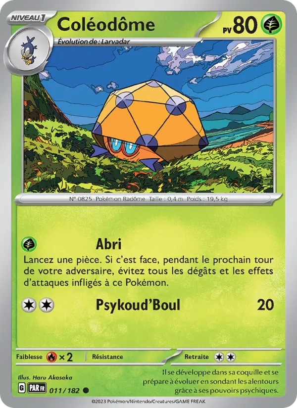 Carte Pokémon Coléodôme de l'extension Faille Paradoxe