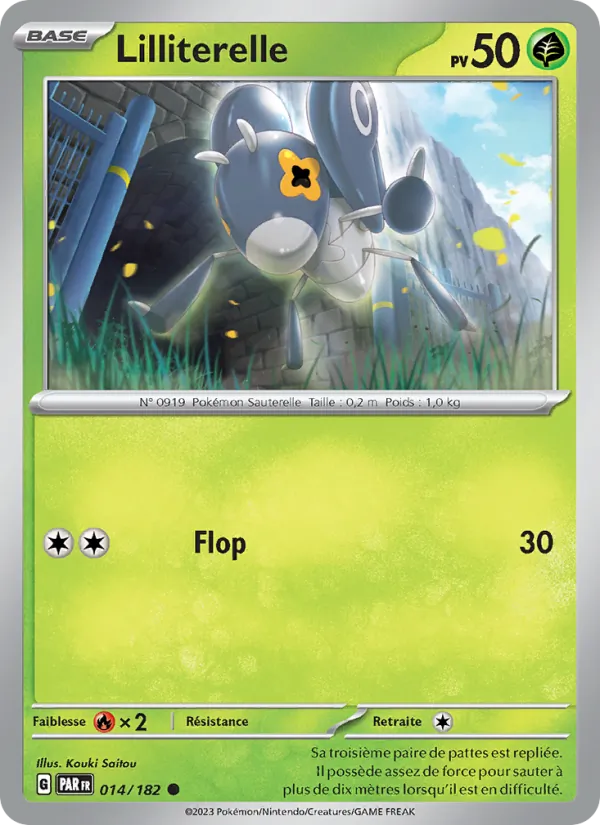 Carte Pokémon Lilliterelle de l'extension Faille Paradoxe