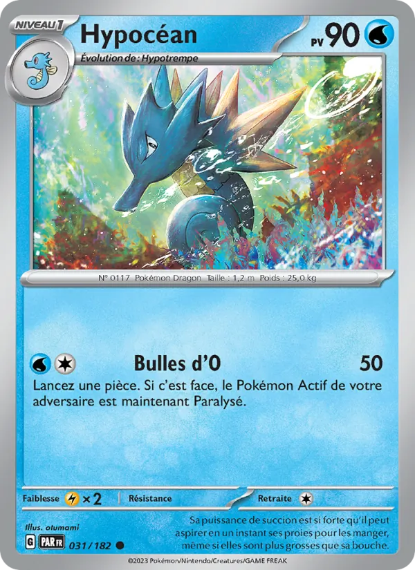 Carte Pokémon Hypocéan de l'extension Faille Paradoxe