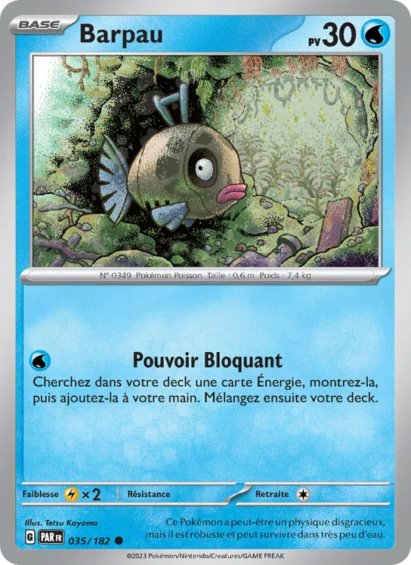 Carte Pokémon Barpau de l'extension Faille Paradoxe