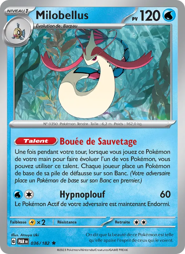 Carte Pokémon Milobellus de l'extension Faille Paradoxe