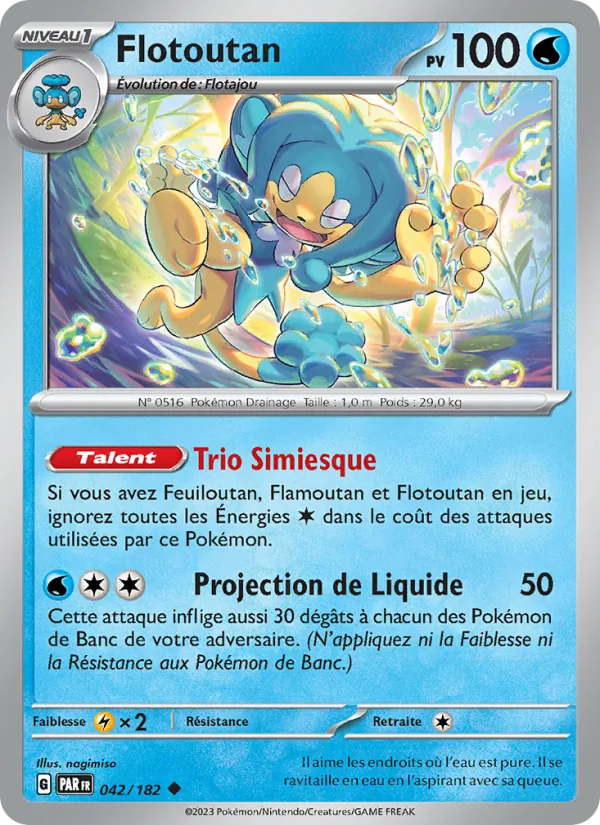 Carte Pokémon Flotoutan de l'extension Faille Paradoxe