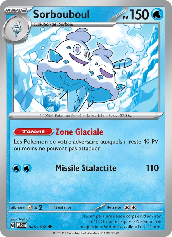 Carte Pokémon Sorbouboul de l'extension Faille Paradoxe