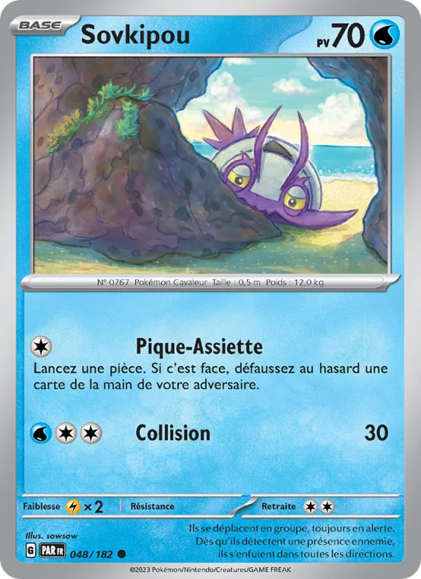Carte Pokémon Sovkipou de l'extension Faille Paradoxe