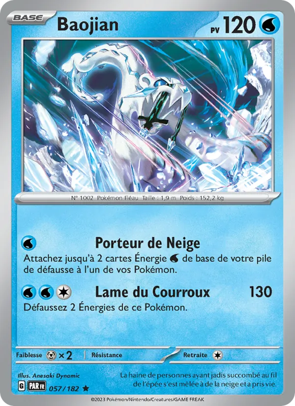 Carte Pokémon Baojian de l'extension Faille Paradoxe