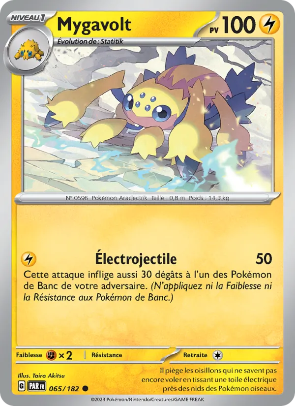 Carte Pokémon Mygavolt de l'extension Faille Paradoxe