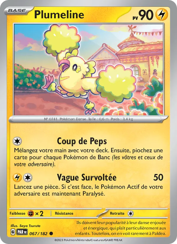 Carte Pokémon Plumeline de l'extension Faille Paradoxe