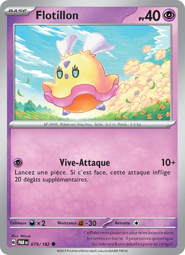 Carte Pokémon Flotillon de l'extension Faille Paradoxe