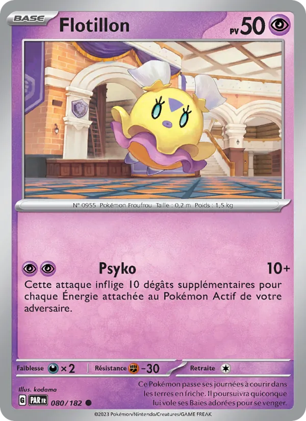 Carte Pokémon Flotillon de l'extension Faille Paradoxe