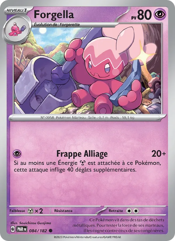 Carte Pokémon Forgella de l'extension Faille Paradoxe