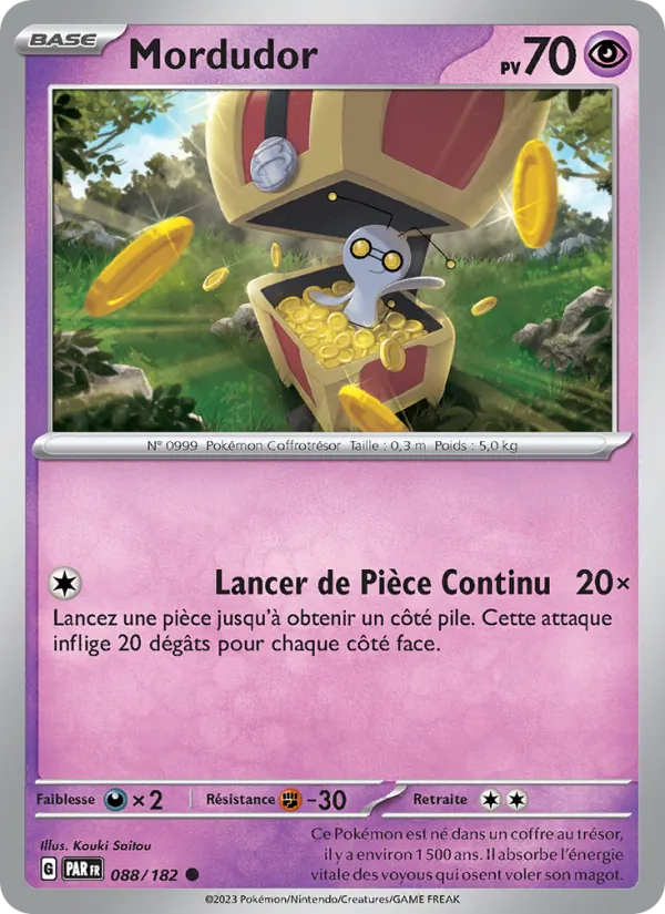 Carte Pokémon Mordudor de l'extension Faille Paradoxe