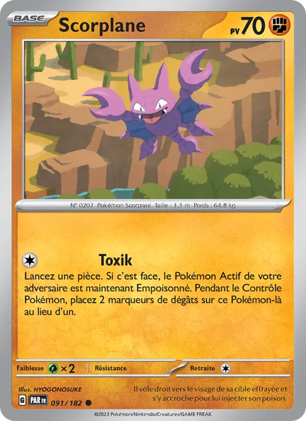 Carte Pokémon Scorplane de l'extension Faille Paradoxe